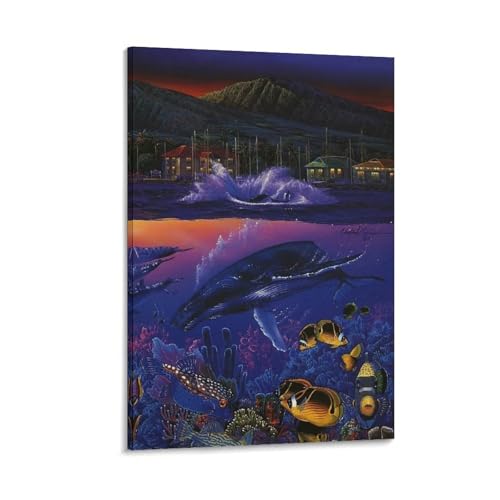 Peinture murale esthétique de mer pour chambre avec la toile de 60 x 90 cm