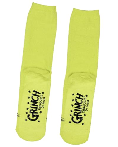 Image of The Grinch Slipper Socks Matching Family Character Fuzzy Holiday Gripper Socks