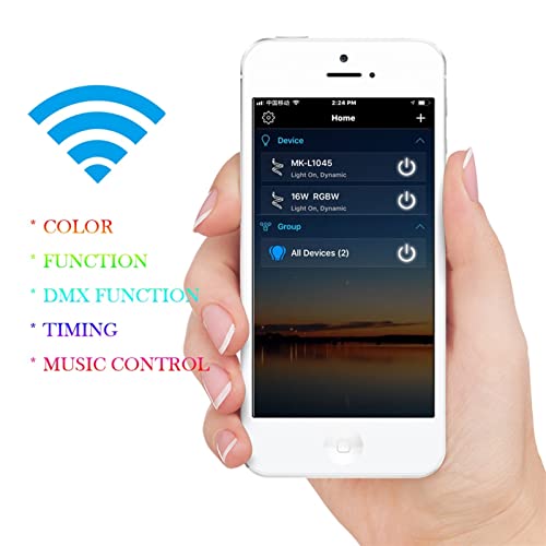 Proyector de fibra óptica para techo de estrellas RGBW 60W con conexión wifi 2