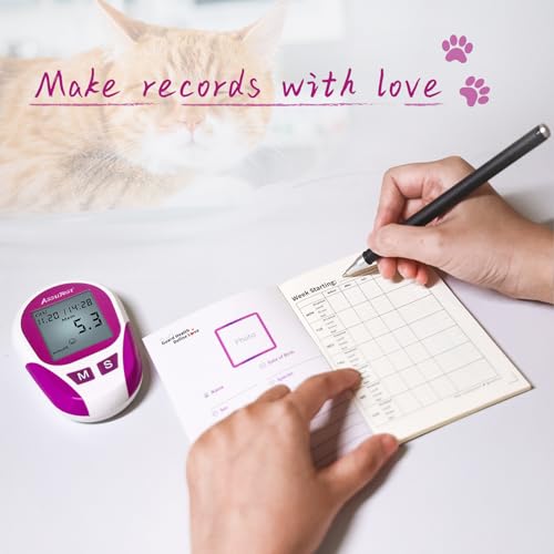 AssuTest Blood Glucose & Blood Ketone Test Meter for Cat Dog Diabetic Ketoacidosis Testing Monitor Kit - All in One Solution for in-Clinic or at Home with User Guide, Test Strips & Diary - Thumbnail 3