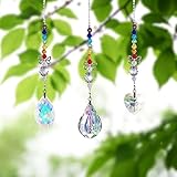 Hermosa Bola De Cristal De Cristal De Arco Iris: Nuestra bola de cristal colgante de cristal de arco iris es de muy alta calidad, sin impurezas. Bajo la luz, la bola de cristal reflejará un efecto de luz mágico y soñador. Tantos reflejos de luz encantan tu entorno.