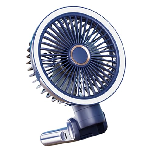 Ventilateur rechargeable à clipser USB pliant avec veilleuse - 7