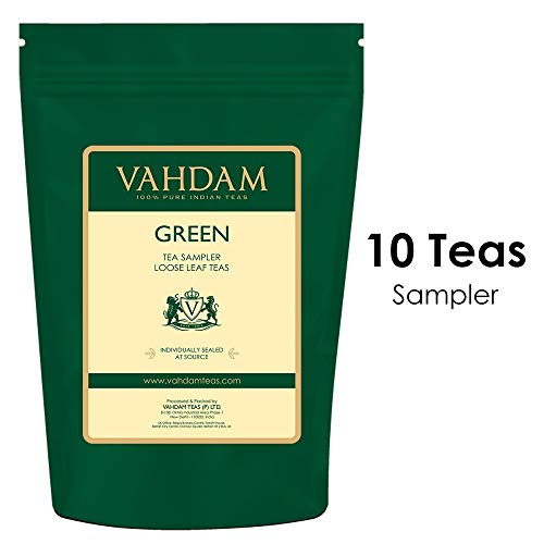 Vahdam, Detox Kit I Green Tea Sampler + Detox Tea Assortment + Borosilicate Sparkle Teacup With Stainless Steel Infuser I 100% Natural Ingredients I 100% Safe, Easy To Maintain. Makes For A Travel-Fri #TOP2