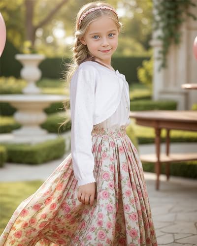 Image of BOBOYOYO Long Sleeve Girls Shrug Knit Girls Cardigan Bolero Dress Sweater