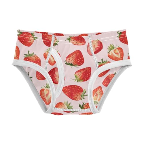 Wusikd Strawberries Boys' Underwear Cotton Pink Boys Briefs Soft Toddler Underwear 2T