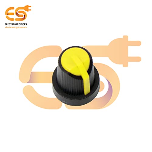 Image of Electronic Spices Combo of 10K 3 Pin Round Shaft Potentiometer with in Built on /off switch Volume Pot 10K with Knob (Pack of 4)
