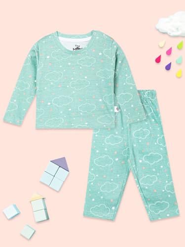 Image of The Mom Store Kids Cotton Night Suit for Boys and Girls | Breathable Night Dress for Kids Boys and Girls | Printed Nightsuit Pajama Set | Comfortable All-Season Sleepwear for Daily Use