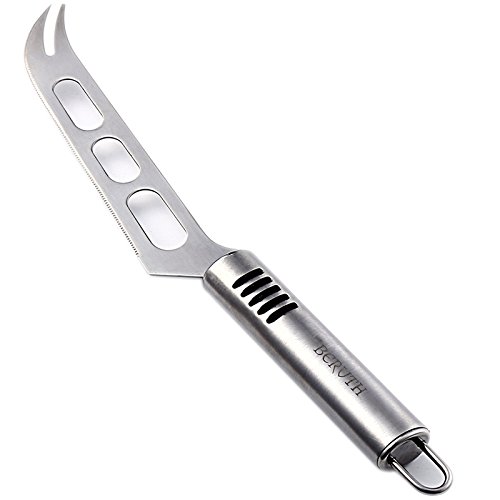 Stainless Steel Cheese knife, 10.5 Inches, No Sticking, Easy Wash, Beruth BRCK010 for Cheese Bread Pizza(Silver)
