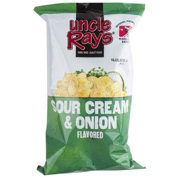 Potato Chips Sour Cream & Onion 4.5 oz Uncle Ray's, Case of 10