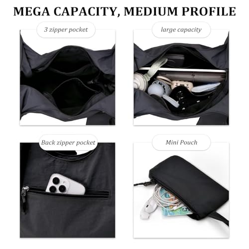 Bolso tote de nylon para mujer con cierre miniatura 5