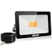 Projecteur LED Extérieur 35W Blanc Chaud, CLY Éclairage de Sécurité Extérieur, Spot LED Extérieur, Lampe LED Exterieur, IP66 Pour Patio, Jardin, Garage, Câble 1M, Sans Détecteur