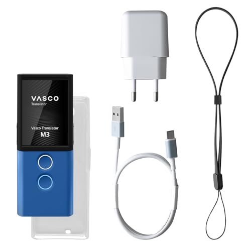 Vasco Translator M3 Sprachübersetzer | Übersetzungsgerät | Übersetzt lebenslang gratis | 70+ Sprachen | Spracheingabe und Sprachausgabe | Foto Übersetzer | Farbe: Blue Ocean