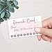 50 Pink Watercolor Reward Punch Cards | Customer Loyalty and Incentive Card Set