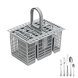 Spülmaschinenkorb, universaler Besteckkorb,Klappbarer Gitterdeckel, Kunststof 207mm x 160mm x 120mm, Korb, Besteckkorb Spülmaschine, Besteckkor b, Besteckkasten,Grau
