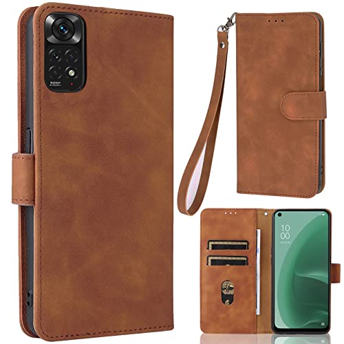 Xiaomi Redmi Note 11 Pro 5G ケース 手帳型  適用 Redmi Note 11 Pro 5g SIMフリー 楽天モバイル ケース 手帳型 ノート 11 プロ カバー ケース シャオミ Note11 pro スマホケース 携帯カバー  滑り止め 合成レザー スタンド ストラップホール付き ストラップ付き 窓口式 カード入れ マグネット 手帳ケース カードケース つや消し 落ち着いた色 ブラウン
