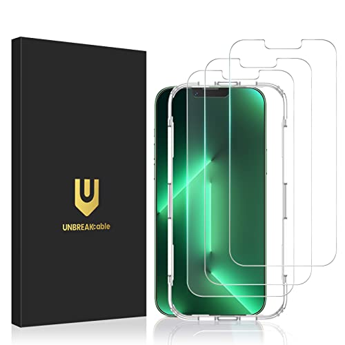 Image of UNBREAKcable 3-Pack Screen Protector for iPhone 13 Pro Max /iPhone 14 Plus, Double Shatterproof Tempered Glass [Easy Installation] [9H Hardness] [99.99% HD Clear] [Case Friendly] for iPhone 6.7 inch