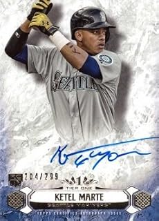 2016 Topps Tier One #BOA-KM Ketel Marte Certified Autograph Baseball Rookie Card – Only 299 made!