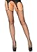 Leg Avenue Women's Spandex Industrial Net Stockings With Unfinished Top, Black, One Size