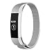 Produktbild Digit.Tail Milanaise Armband aus Metall Wechselarmband Uhrenarmband Erstatzband für Fitbit Alta und Alta HR (Small - Silber)