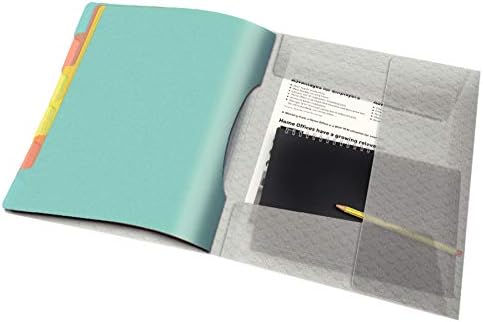 Esselte, Teczka Segregująca A4 z 6 Przekładkami Esselte Colour'Breeze, do Domu/Biura, Bezkwasowe Tworzywo, Folder na Luźne Notatki, Wytłoczony Wzór, Wielokolorowa, 626255