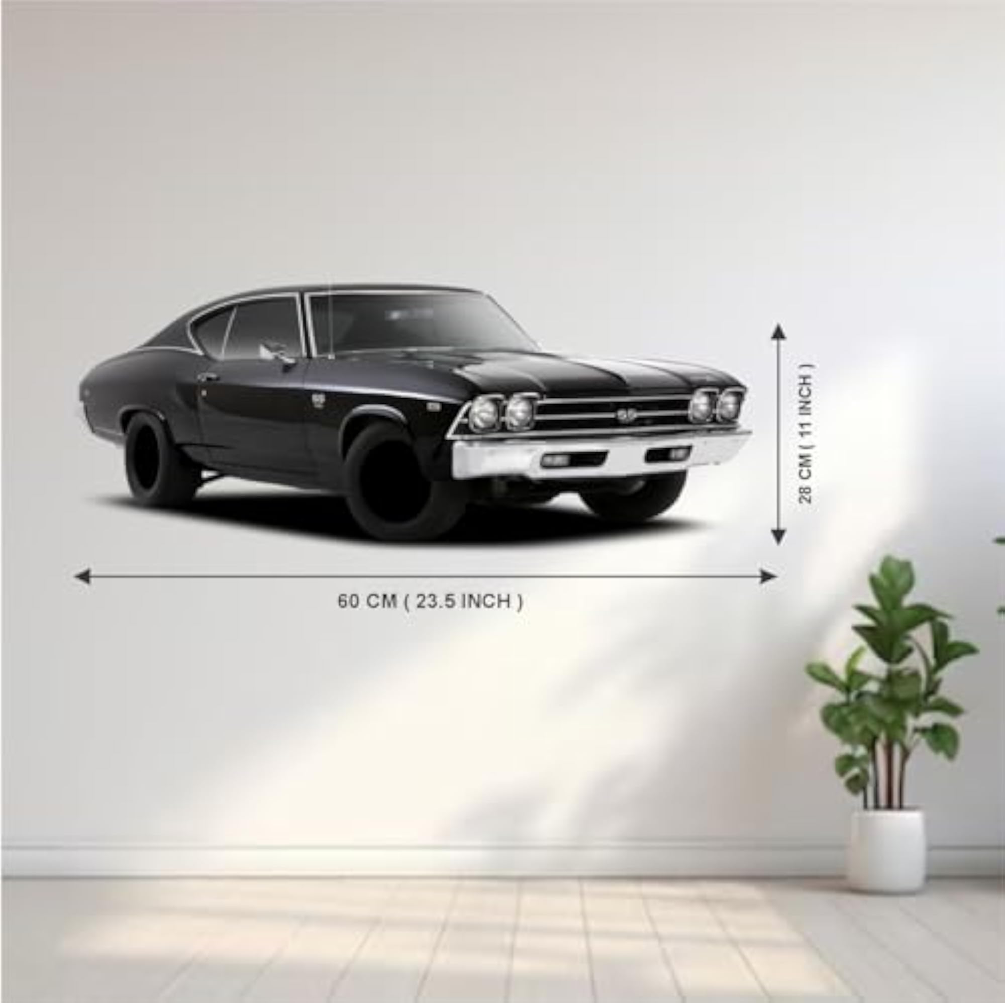 Racing Car Wall Decal - Large 3D PVC Vinyl Sticker