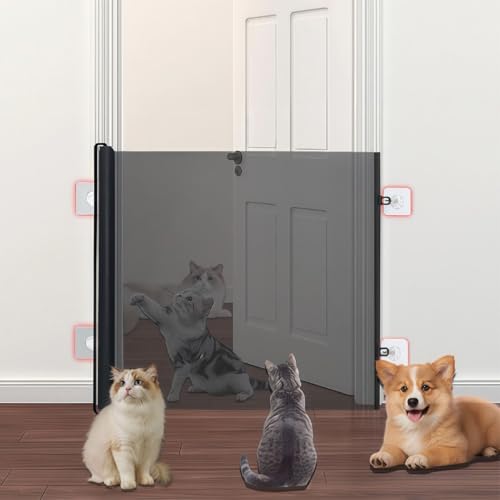 Einziehbares Treppenschutzgitter für Baby, 0-130 cm ausziehbares Babyabsperrgitter, ohne Bohren, Sicherheits-Hunde-Laufgitter, tragbarer Haustierzaun für Treppen, Schlafzimmertüren und Korridore