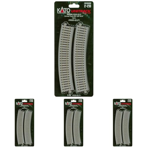 カトー 2-210 曲線線路 R550-22.5° (4本入) (鉄道模型) 価格比較