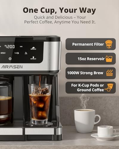 AIRMSEN 12-Cup Dual Coffee Maker