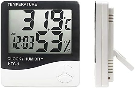 Wellhise HTC-1 Dijital Termometre Sıcaklık Ve Nem Ölçer Higrometre Masa Alarm - Görsel 5