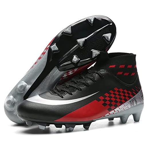Qzzsmy Men Cleats Soccer Unisex's Ag Cleats Outdoor Training Ag CD1808-M1-40