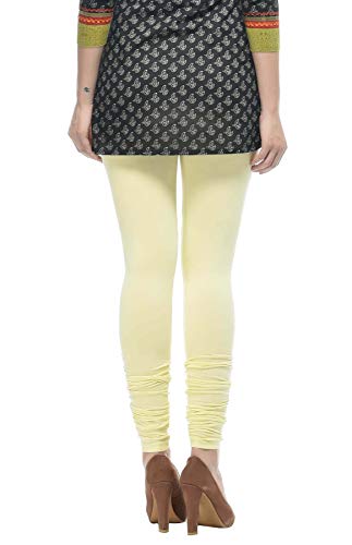 Image of Frenchtrendz Women's Cotton Spandex Stretchable Mid Rise Slim Fit Churidar Leggings Pull On