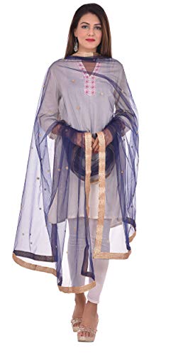 Image of YOUTHQUAKE Women's Embroidered Net Dupatta