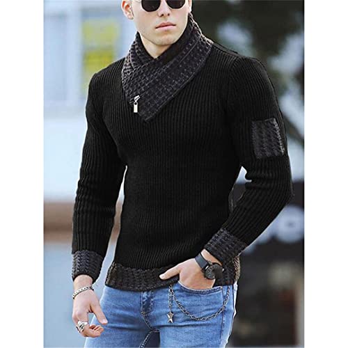 Men's Winter Turtleneck Retro Style Sweater Slim Fit Warm Pullover Knit Sweater Thick Top Men2