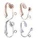 BronaGrand 20pcs Clip-on Earring Converter with Easy Open Loop (Gold and Silver)