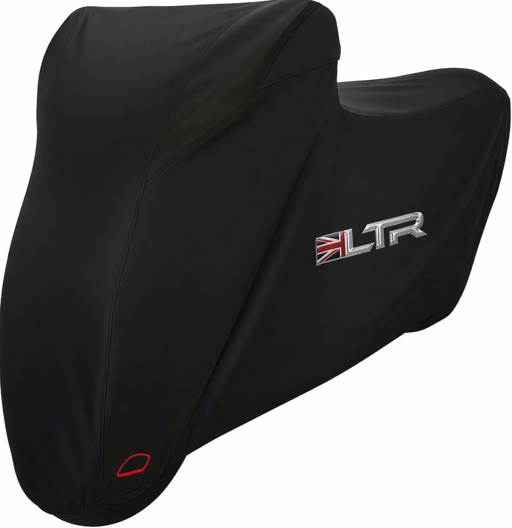 LTR Motorbike Cover | 420D Waterproof Rain Motorcycle Covers for Outdoor Scooter Storage | Thicker Heavy Duty Vented Bike Accessories Black| Large, X Large, XX Large (XL)