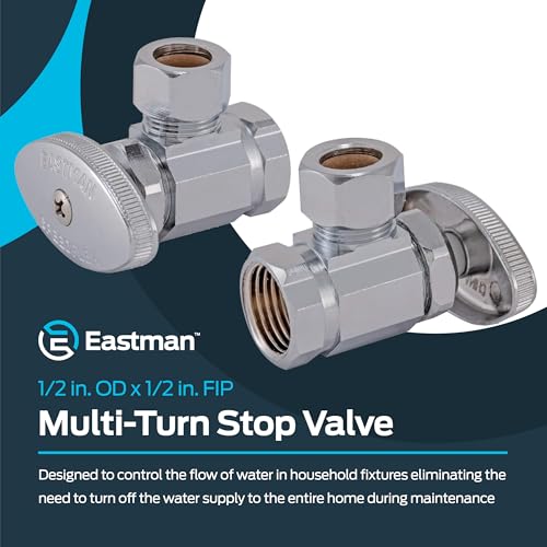 image for Eastman 1/2 Inch OD Compression x 1/2 Inch FIP Compression Multi-Turn 