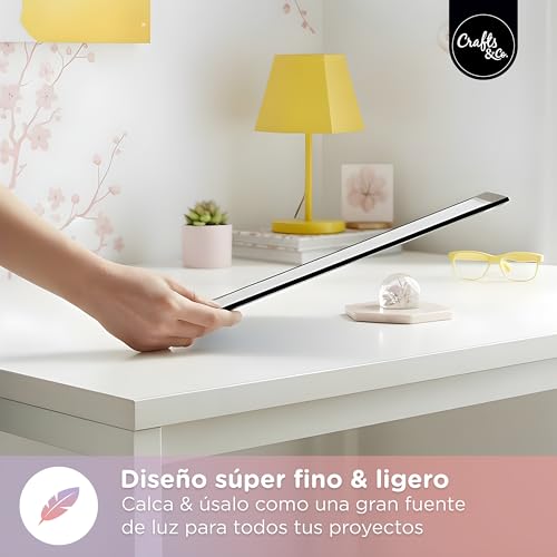 Crafts&Co® Mesa de Luz A3 | Lightbox Dimmer | Accesorios Diamond Painting | Panel LED con USB | Lightpad 470x345 mm | Mesa Luminosa, Tablero de Dibujo Iluminado, Pad LED - imagen 3