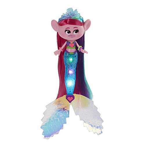 Trolls Dreamworkstopia Techno Mermaid Poppy Doll, Tail Lights Up In Or Out Of Water, Toy For Girls And Boys 4 Years Old And Up #TOP3