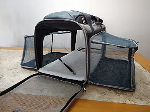 BOLSA PREMIUM EXCLUSIVA EXPANSÍVEL EM 3 LADOS PARA TRANSPORTE E VIAGEM DE AVIÃO DE CACHORROS E GATOS