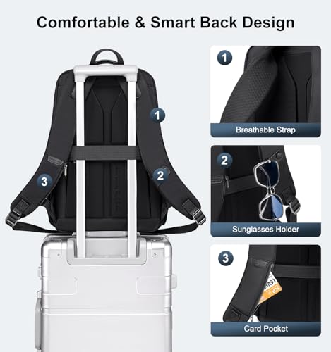 Image of Arctic Hunter Business Backpack for Men Women Nylon 25L Laptop Bag Water Repellent Multiple Pockets 15.6 inch Laptop Compartment Anti Theft for Office Travel College