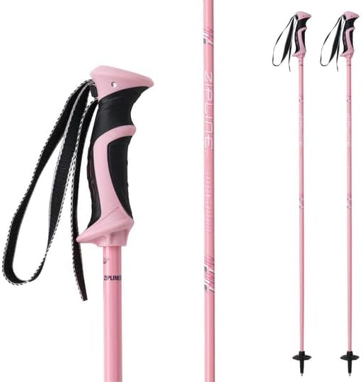 Zipline Lollipop 14.0 Graphite Carbon Composite Ski Poles – Lightweight, Durable, All-Mountain – Ergonomic Grip, Vibration Dampening