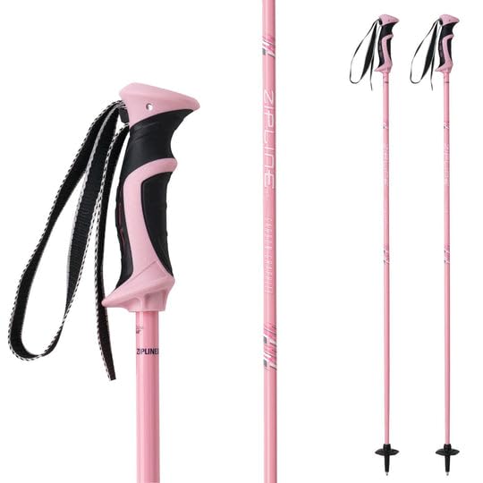Zipline Lollipop 14.0 Graphite Carbon Composite Ski Poles &ndash; Lightweight, Durable, All-Mountain...