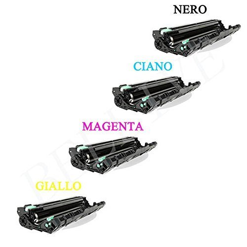 KIT 4 Tamburo Drum Compatibile per BROTHER DR-241 HL-3140CW / HL-3150CDW / HL-3170CDW / DCP-9020CDW / MFC-9140CDN / MFC-9330CDW / MFC-9340CDW / HL-3152CDW / HL-3142CW / HL-3172CDW / DCP-9022CDW / MFC-9142CDN / MFC-9332CDW / MFC-9342CDW , CODICE: DR-241BK 