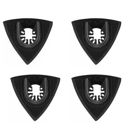 SagaSave 4 Pcs Triangle Sanding Pads Oscillating Multitool Sanding Pads Quick Release Oscillating Tool for Polish Wood, Plastic