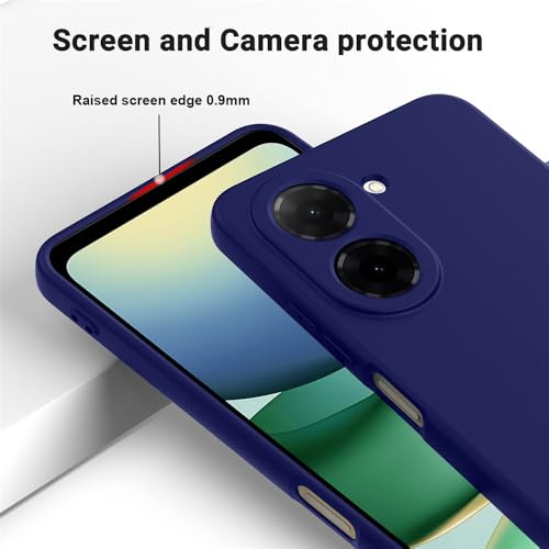 Image of Back Cover for Poco C71 4G / Mi Redmi A5 4G | Full Camera Protection | Premium Liquid Silicon Case | Flexible Bumper Case for Poco C71 4G / Mi Redmi A5 4G (Dark Blue)