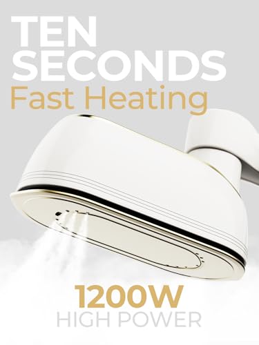 Image of NIASSO Travel Steamer, 1200W Portable Handheld Fabric Steamer for Clothes | 4Modes with LCD Display, Powerful Wrinkle Remover, 150ML Water Tank, 10S Fast Heat-Up, 120V Only (Not for Europe), White