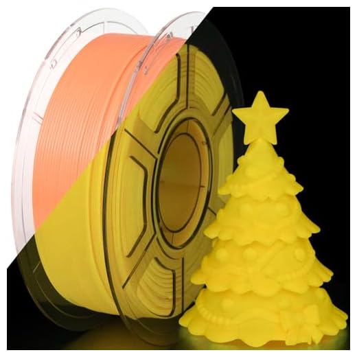 iSANMATE 3D Printer Filament Glow Orange, Glow in The Dark Filament, PLA Filament 1.75 mm,Ideal for Halloween, Christmas & Fall Pumpkin Decorations, 1KG/Spool