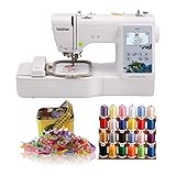 Brother PE535 4x4-Inch Embroidery Machine with Embroidery Machine Thread (24 Colors), Sewing Clips and Tin Box Bundle (3 Items)