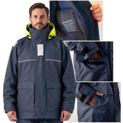 Image of Men's Coastal Sailing Jacket & Bib Pants Combo-Waterproof, Breathable Offshore Hard Shell, Durable Gear