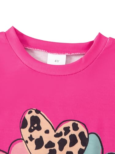 Image of Toddler Girl 2PC Summer Clothing Letter Graphic Print T-shirt Top and Jogger Pants Clothes Set